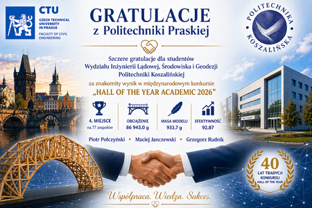 Gratulacje z Politechniki Praskiej