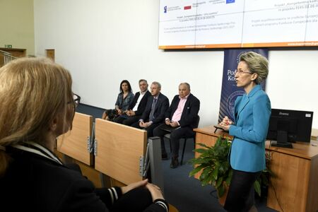 Spotkanie władz uczelni z pracownikami Wydziału Architektury i Wzornictwa