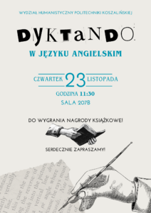 Dyktando w języku angielskim.