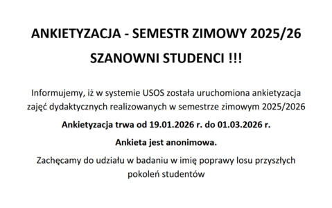 ANKIETYZACJA - SEMESTR ZIMOWY 2025/26