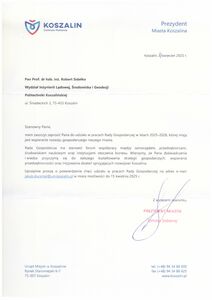 Profesor dr hab. inż. Robert Sidełko zaproszony do udziału w pracach Rady Gospodarczej w latach 2025-2028