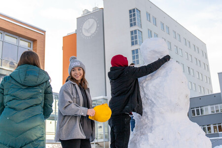Zima na kampusie Politechniki Koszalińskiej