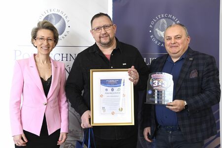 Podziękowanie za wsparcie wydarzenia – spotkanie z Rektor Politechniki Koszalińskiej